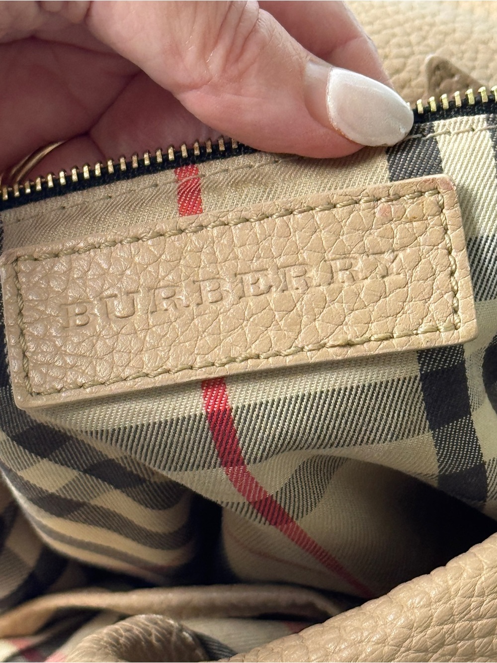 1 - Burberry Medium Cale Blush/Neutral Leather Hobo Bag - Picture 11 of 16